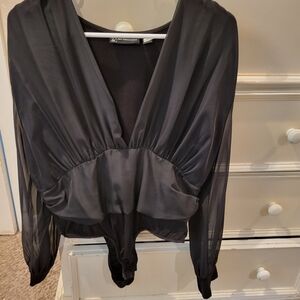 New York And Company Black Bodysuit.